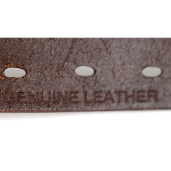 TAN BROWN GENUINE LEATHER 1 1/8"Wd DRESS CASUAL WOMEN'S BELT Sz M (M16 - Picture 6 of 12